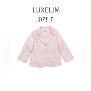 LUXELIM SZ 5 Zoe Jacquard Blazer pink